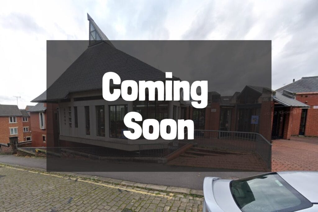 Image of Sheffield Primrose Hill venue with coming soon text overlayed